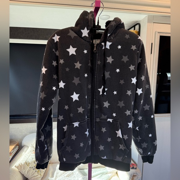 Jackson hole Starry Night Black and White Women's Hoodie size Medium - Picture 1 of 5